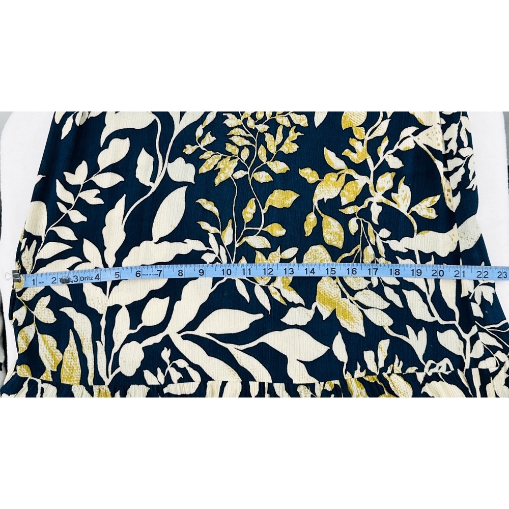 Dress‎ Barn Halter Floral Print Brown/Blue Halter Maxi Dress, Size 10 - Picture 9 of 11